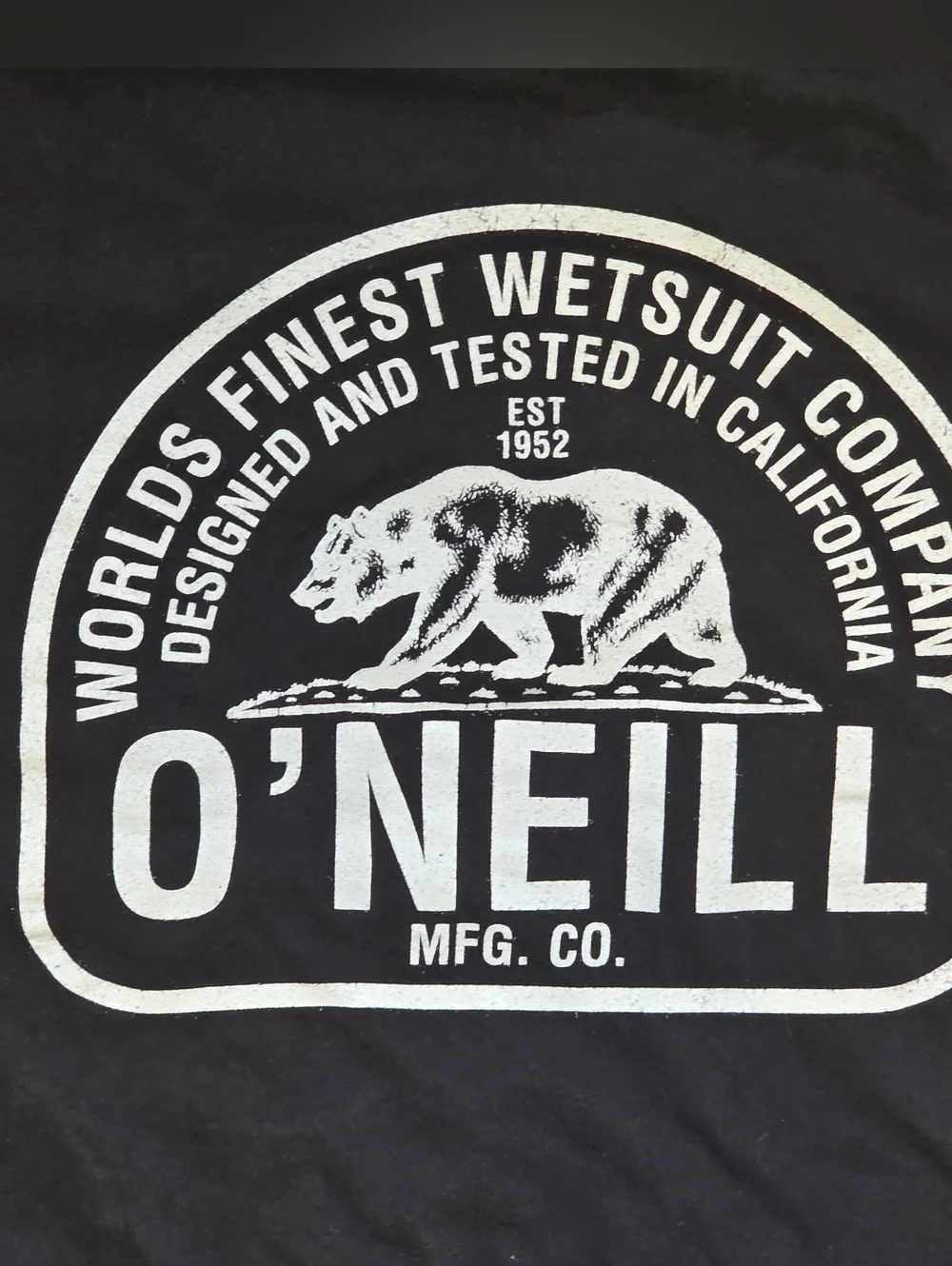 O’Neill Black Graphic Tee XL Surf Skate Back Logo Shirt